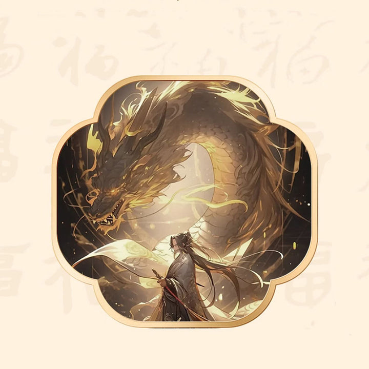 Buddha Stones 999 Sterling Silver Year of the Dragon Fu Character Hetian Jade Success Necklace Pendant - image 10