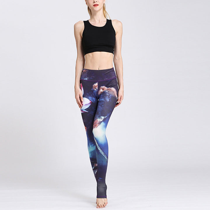 Buddha Stones Lotus Flower Print Design Pants Sports Fitness Yoga Leggings Women's Yoga Pants - image 24