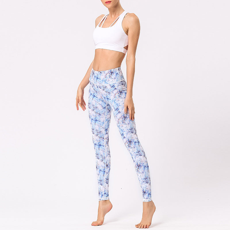 Buddha Stones Multicolored Print Flowers Pants Sports Exercise Fitness High Waist Leggings Women's Yoga Pants - image 20