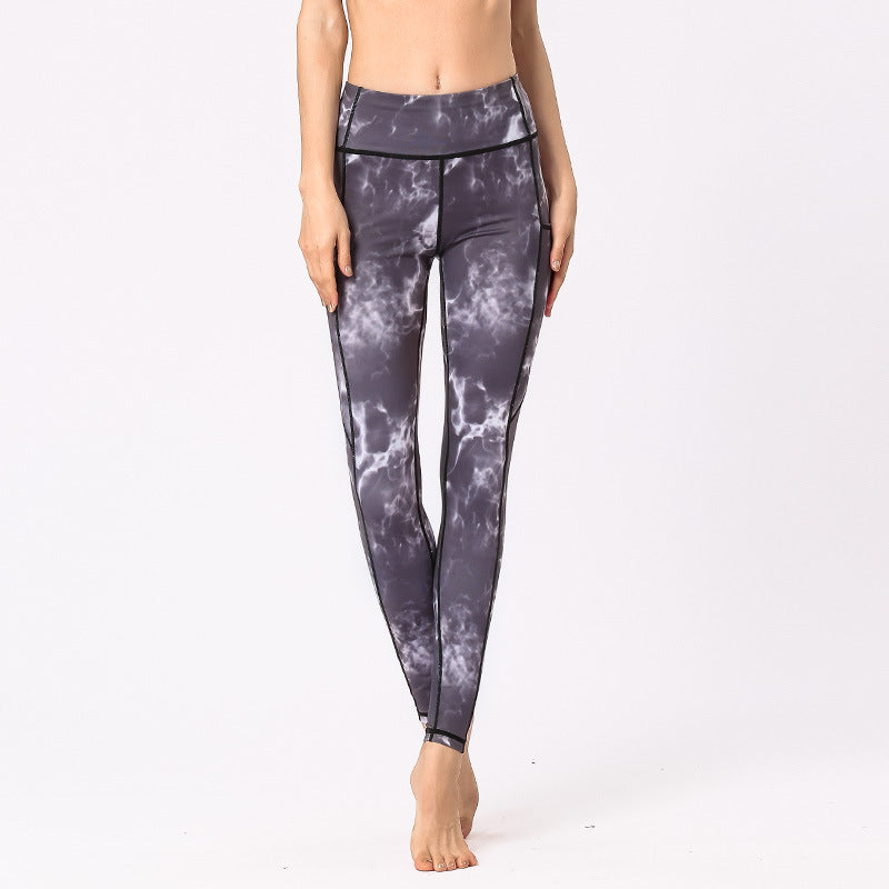 Buddha Stones Colorful Print Pants Sports Exercise Fitness Leggings Women's Yoga Pants - Black White - US8-10,UK/AU12-14,EU40-42 (XL) - image 5