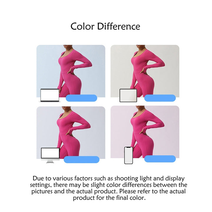 Buddha Stones Women Long Sleeve Backless Jumpsuit Sports Fitness Yoga Bodysuit - image 11