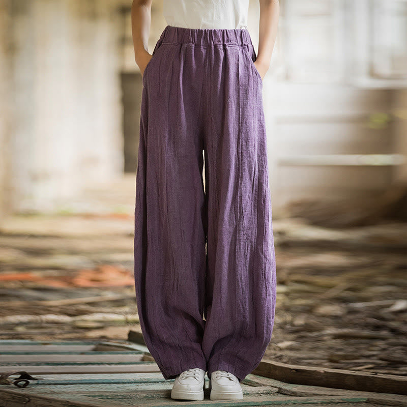 Buddha Stones Retro Tie Dye Harem Pants Casual Women's Yoga Pants With Pockets - Purple(Regular Version) - US6,UK/AU10,EU38 (L)  - image 43