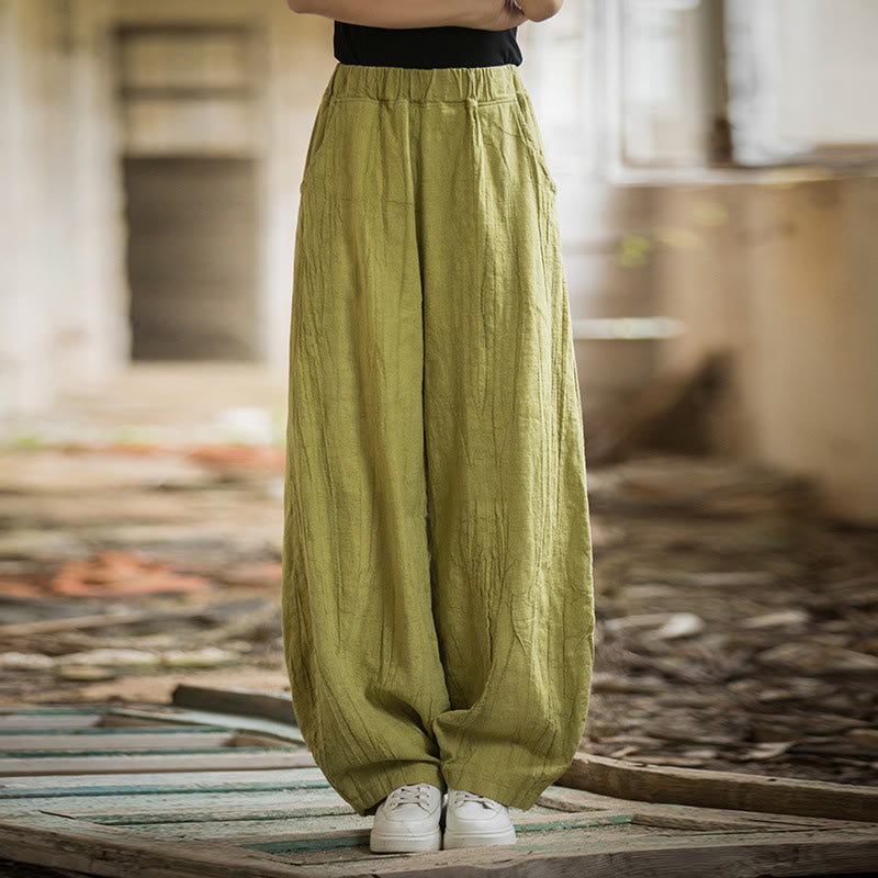 Buddha Stones Retro Tie Dye Harem Pants Casual Women's Yoga Pants With Pockets - Yellow Green(Regular Version) - US6,UK/AU10,EU38 (L)  - image 51