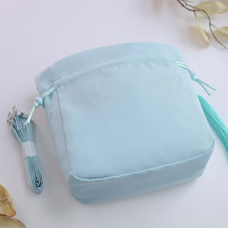 Buddha Stones Suzhou Embroidery Rabbit Lotus Epiphyllum Peony Magnolia Tote Crossbody Bag Shoulder Bag Handbag