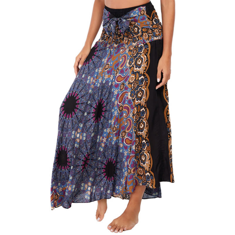 Buddha Stones Two Style Wear Bohemian Mandala Flower Water Drop Lace-up Skirt Dress - Thistle - US4-12,UK/AU8-16,EU36-44 (F) - image 15