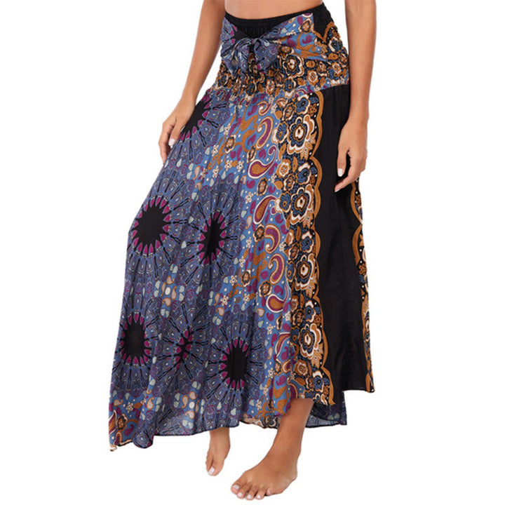 Buddha Stones Two Style Wear Bohemian Mandala Flower Water Drop Lace-up Skirt Dress - Thistle - US4-12,UK/AU8-16,EU36-44 (F) - image 15
