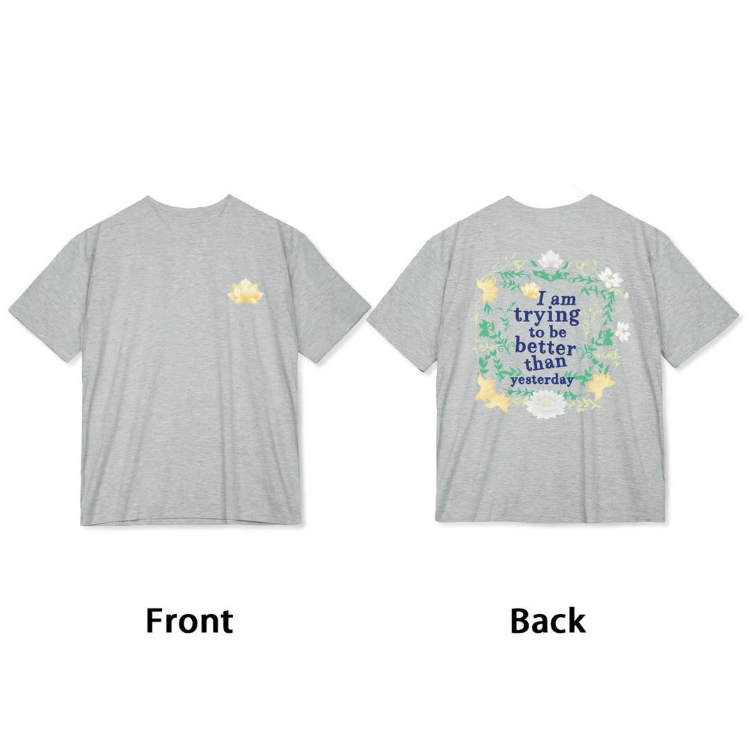 Buddha Stones Lotus I Am Trying To Be Better Tee T-shirt - image 18