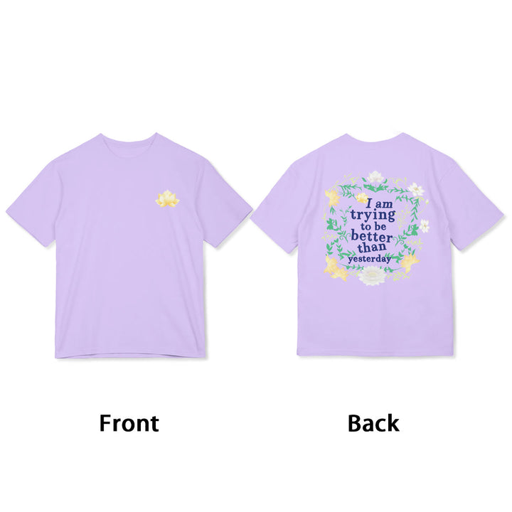 Buddha Stones Lotus I Am Trying To Be Better Tee T-shirt - image 16