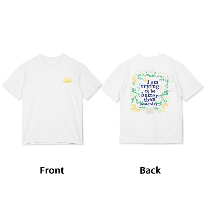 Buddha Stones Lotus I Am Trying To Be Better Tee T-shirt - image 6