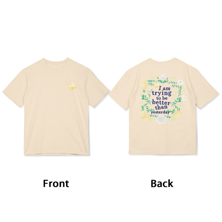 Buddha Stones Lotus I Am Trying To Be Better Tee T-shirt - image 14