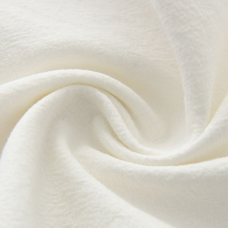 Buddha Stones Chinese Frog-Button Tang Suit Men's Short Sleeve Shirt Cotton Linen Clothing With Pockets - image 6