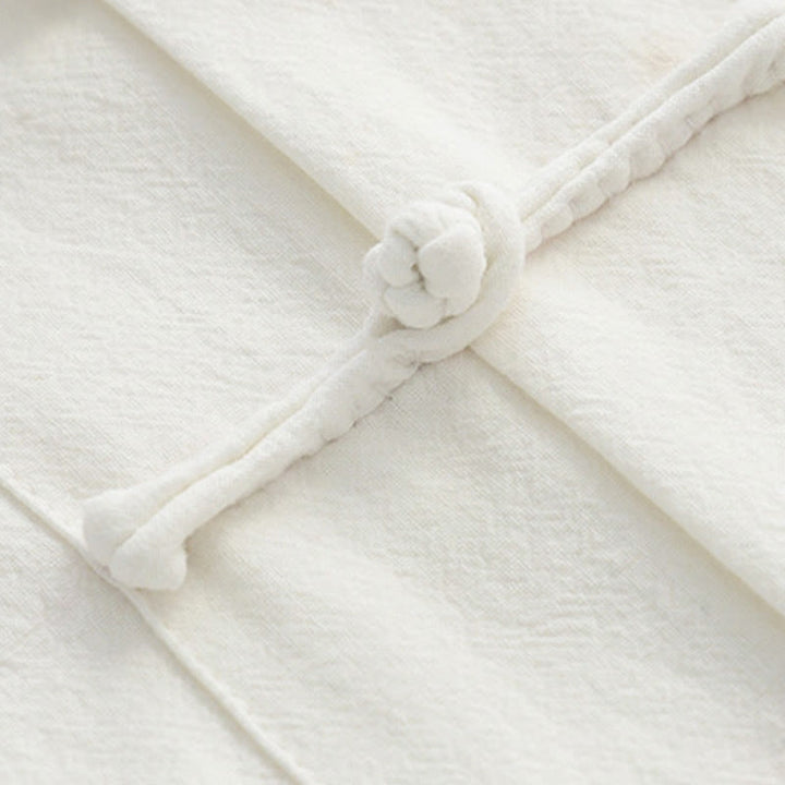 Buddha Stones Chinese Frog-Button Tang Suit Men's Short Sleeve Shirt Cotton Linen Clothing With Pockets - image 4