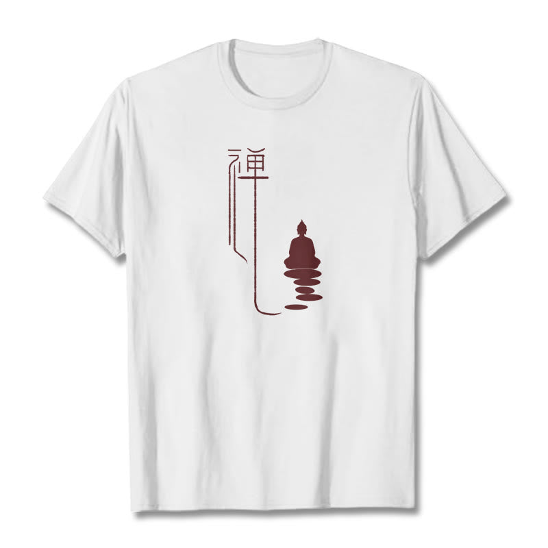 Buddha Stones Zen Buddha Tee T-shirt - White - 2XL - image 9