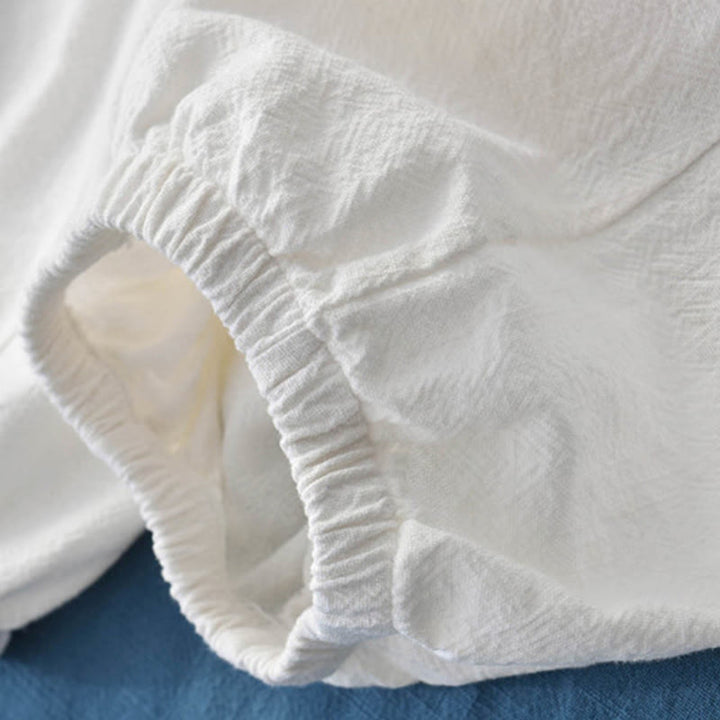 Buddha Stones Plain Color Ramie Linen Cotton Pants With Pockets - image 32