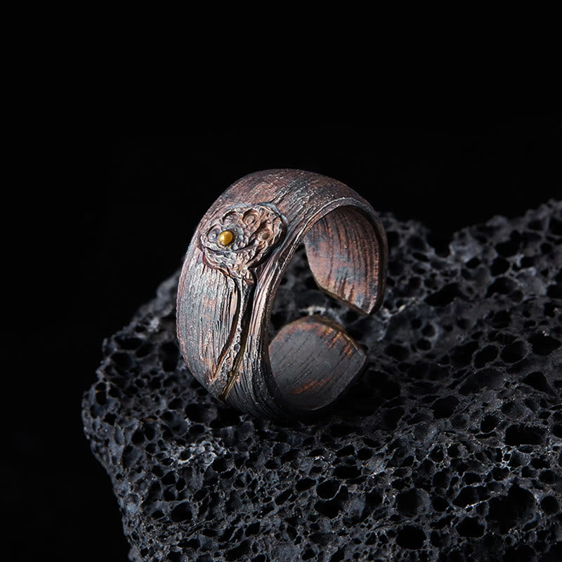 Buddha Stones Retro 999 Sterling Silver Copper Adjustable