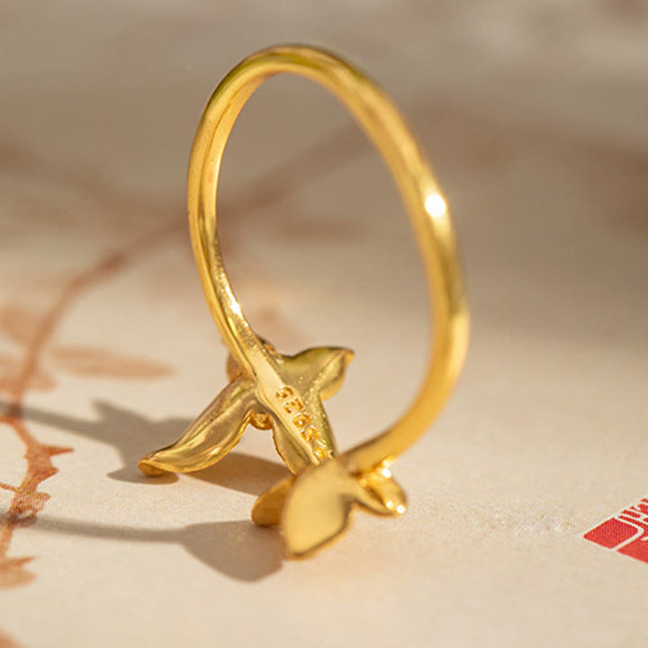 Buddha Stones 925 Sterling Silver Butterfly Love Ring - image 8