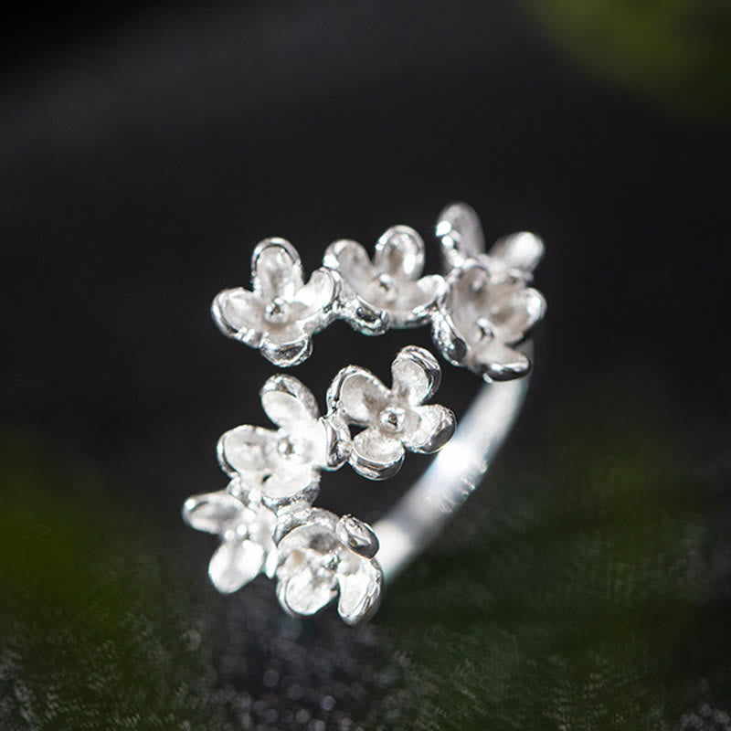 Buddha Stones 925 Sterling Silver Osmanthus Fragrans Ring - image 7