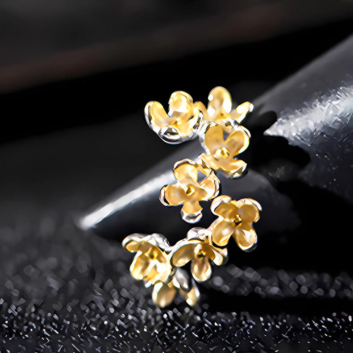 Buddha Stones 925 Sterling Silver Osmanthus Fragrans Ring - image 10