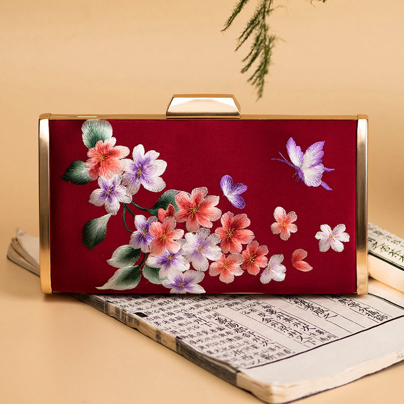 Buddha Stones Carnation Peony Begonia Su Embroidery Wedding Shopping Purse Handbag Crossbody Bag