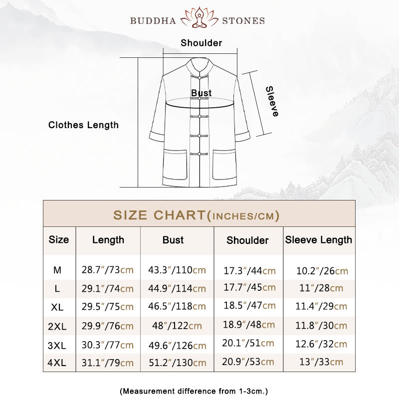 Buddha Stones Frog-Button Chinese Tang Suit Half Sleeve Shirt Cotton Men Clothing With Pockets - image 6