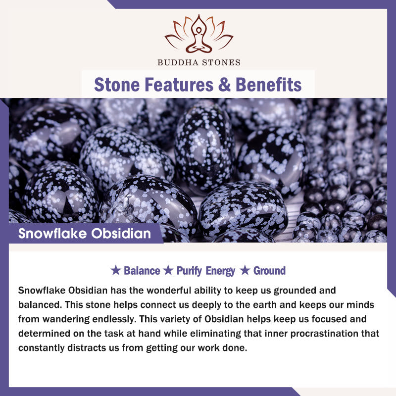 Buddha Stones New Job Green Aventurine Sodalite Snowflake Obsidian Energy Bracelet