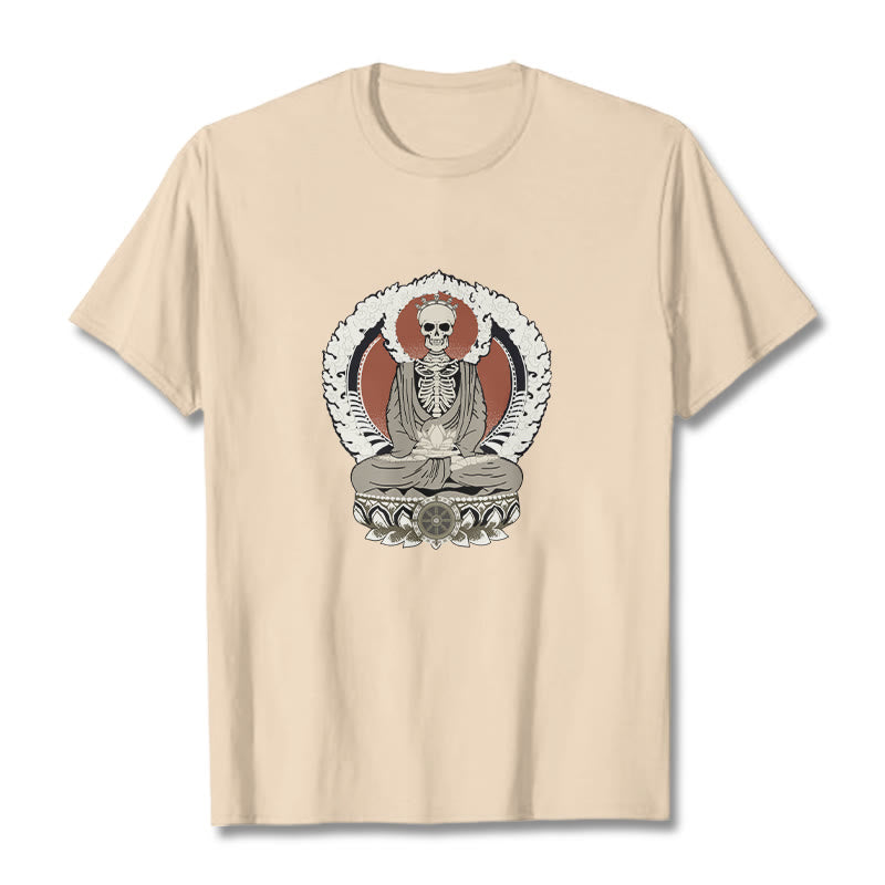 Buddha Stones Skeleton Pattern Tee T-shirt - Bisque - 2XL - image 9