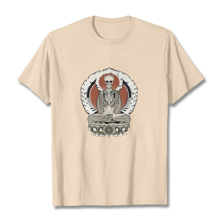 Buddha Stones Skeleton Pattern Tee T-shirt - Bisque - 2XL - image 9