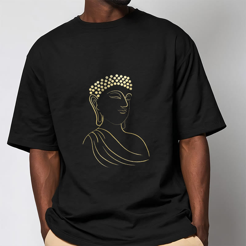 Buddha Stones Meditating Buddha Pattern Tee T-shirt - image 2