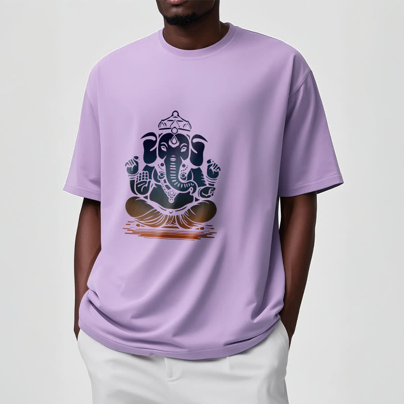 Buddha Stones Meditating Ganesh Elephant Pattern Tee T-shirt - image 18