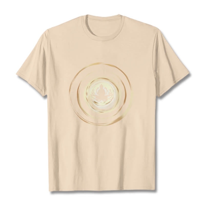 Buddha Stones Meditating Buddha Lotus Pattern Tee T-shirt - Bisque - 2XL - image 9