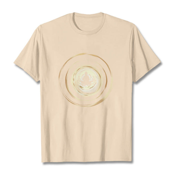 Buddha Stones Meditating Buddha Lotus Pattern Tee T-shirt - Bisque - 2XL - image 9