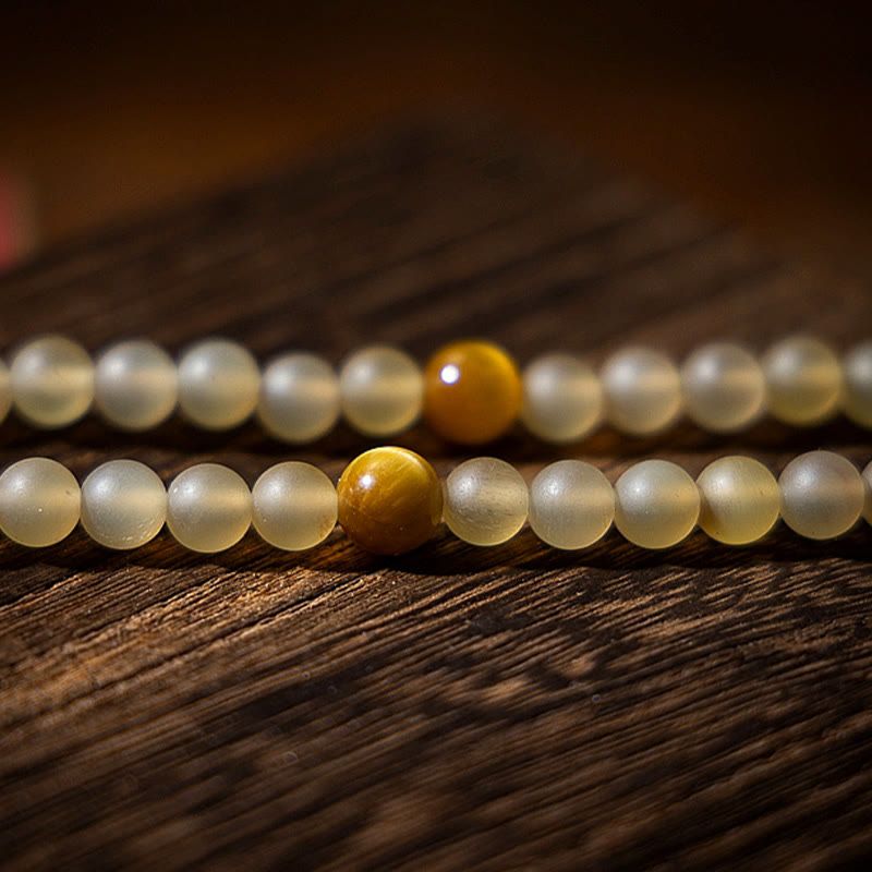 Buddha Stones Tibet 108 Mala Beads Chinese Zodiac Natal Buddha Natural Sheep Horn Wealth Bracelet