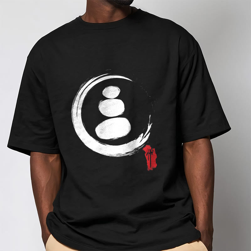 Buddha Stones Zen Circles Cotton Tee T-shirt - image 2