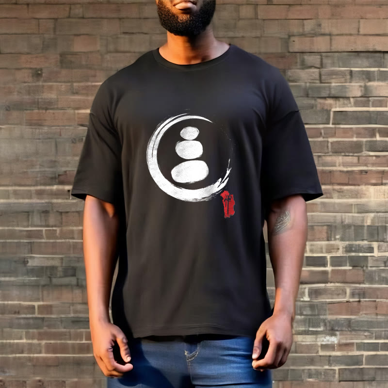 Buddha Stones Zen Circles Cotton Tee T-shirt - image 3