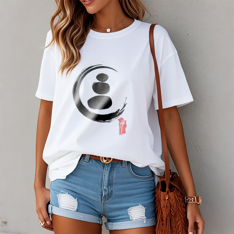 Buddha Stones Zen Circles Cotton Tee T-shirt - image 11