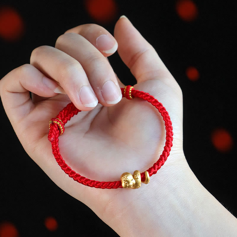 Handmade Bracelet Asian Red String Bracelet Knot Bracelets For