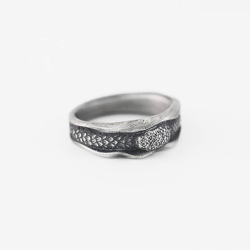 Buddha Stones 999 Sterling Silver Snake-shaped Year Of The Snake Protection Ring - image 3