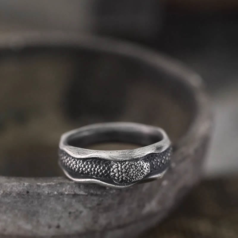 Buddha Stones 999 Sterling Silver Snake-shaped Year Of The Snake Protection Ring - image 9