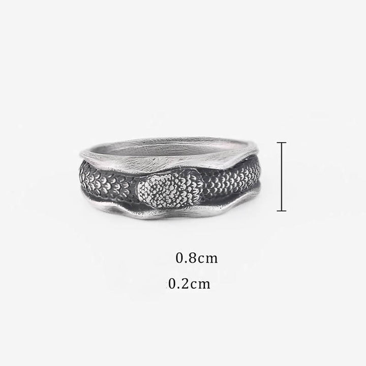 Buddha Stones 999 Sterling Silver Snake-shaped Year Of The Snake Protection Ring - image 8