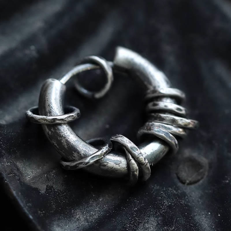 Buddha Stones 925 Sterling Silver Hand-hammered Protection Earrings  - image 6