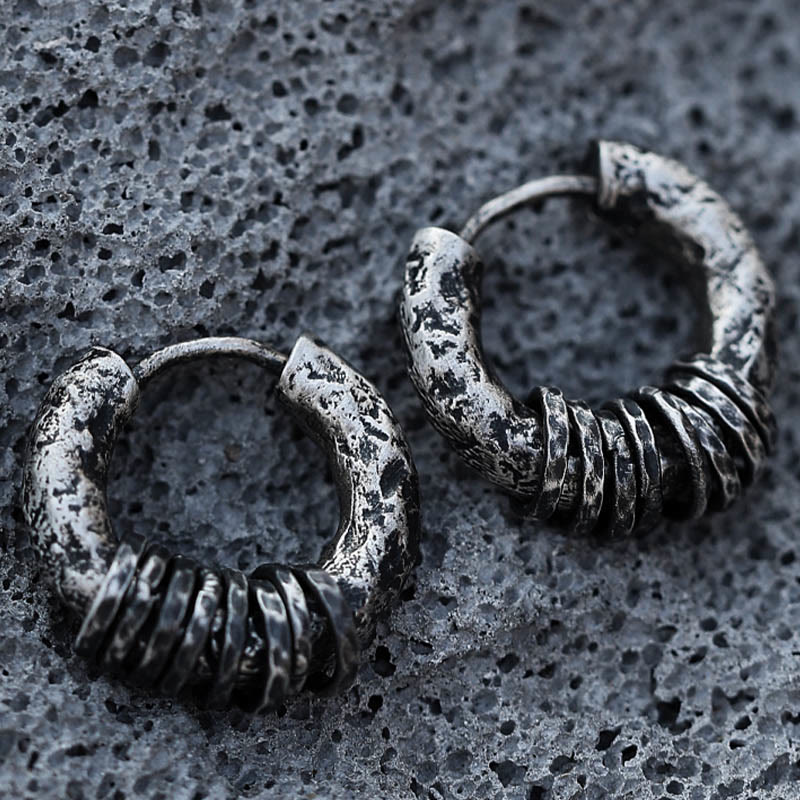 Buddha Stones 925 Sterling Silver Hand-hammered Protection Earrings  - image 18