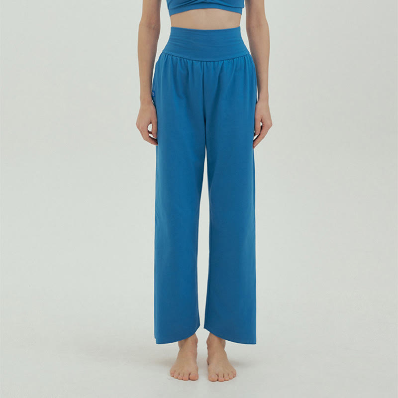 Buddha Stones Casual Loose Tie-down Hem Plain High Waist Women's Leica Pants With Pockets - AntiqueWhite - US4,UK/AU8,EU36 (L) - image 45