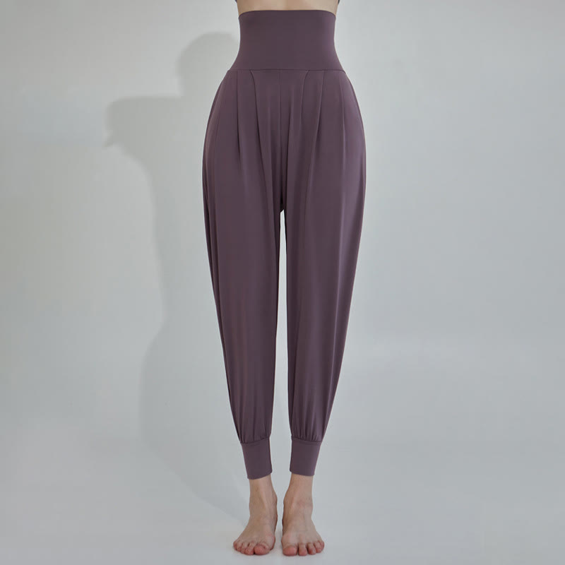 Buddha Stones Casual Plain High Waist Quick Drying Women's Leica Pants With Pockets - Purple - US4,UK/AU8,EU36 (L) - image 15