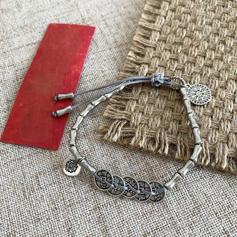 Buddha Stones Five Emperor Coins Mountain Ghosts Spend Money Bracelet