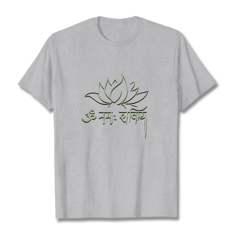 Buddha Stones Lotus Sanskrit Namah Shivaya Tee T-shirt - LightGrey - 2XL - image 20
