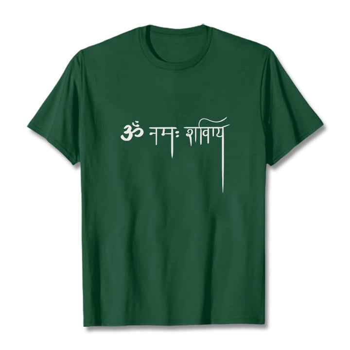Buddha Stones Sanskrit Namah Shivaya Tee T-shirt - ForestGreen - 2XL - image 11