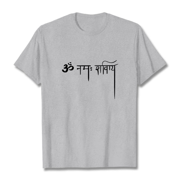 Buddha Stones Sanskrit Namah Shivaya Tee T-shirt - LightGrey - 2XL - image 20