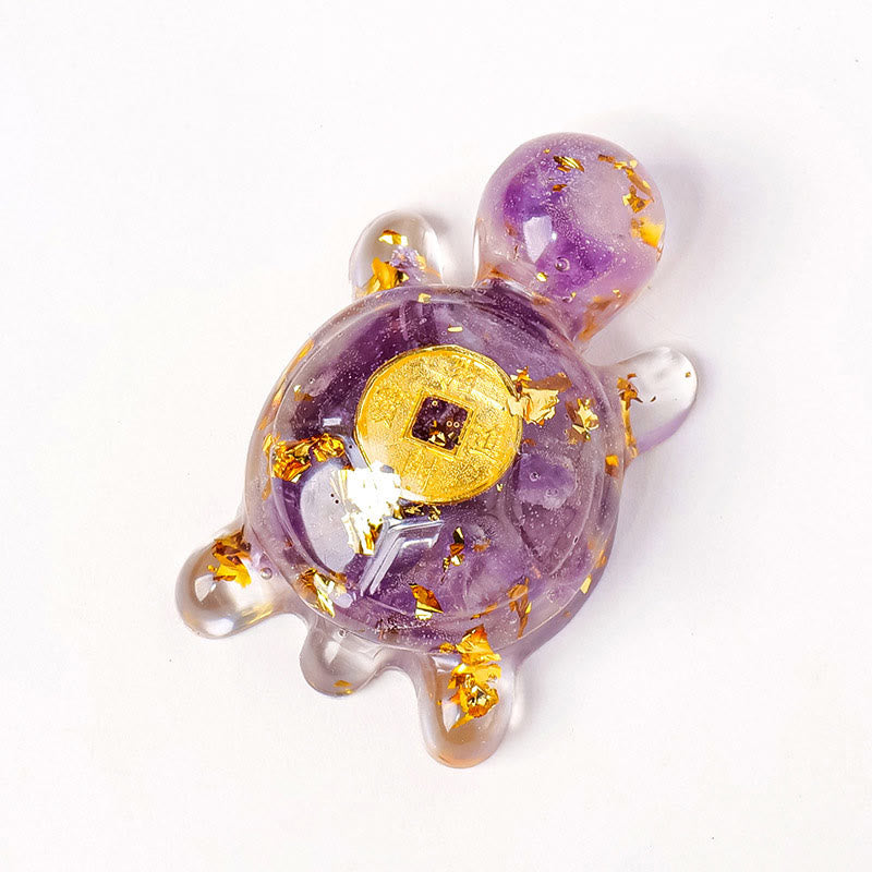 Buddha Stones Small Various Crystal Green Aventurine Amethyst Turtle Copper Coins Luck Home Decoration