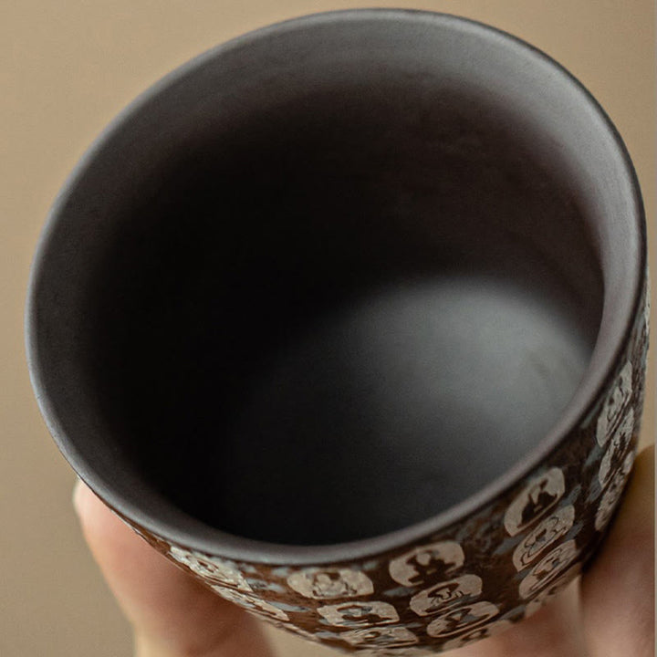 Buddha Stones Ten Thousand Buddha Poems Teacup Kung Fu Tea Cup 100ml With Gift Box