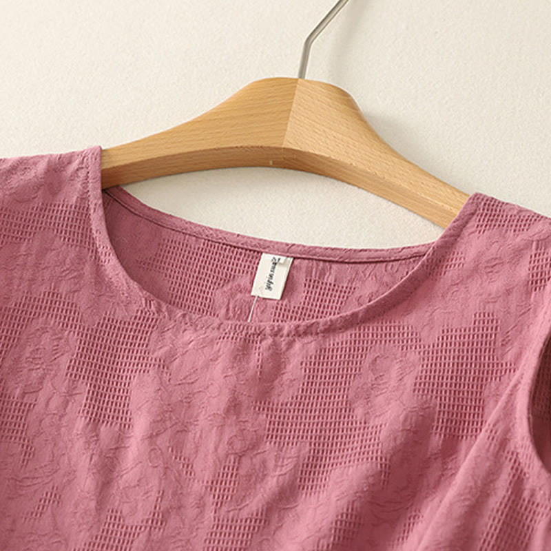 Buddha Stones Summer Solid Color Sleeveless Women's Cotton Linen Vest Waistcoat